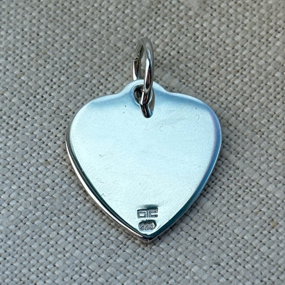 Sterling Silver Engravable Heart Pendant - Picture 3 of 5